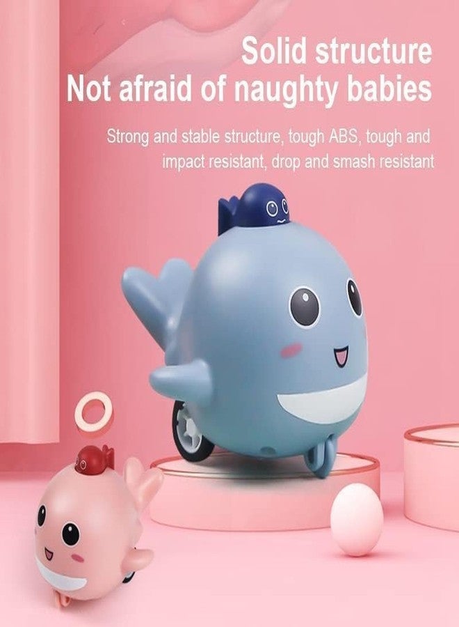 بلو بل لعبة مركبة الحوت والسمكة من بلو بيل، اضغط وانطلق، مناسبة للأولاد والبنات من عمر سنة إلى ثلاث سنوات | ألعاب استحمام للأطفال الرضع والصغار | ألعاب زحف اضغط وانطلق للأطفال (عبوة من قطعة واحدة) (حوت وسمكة). - Image 4